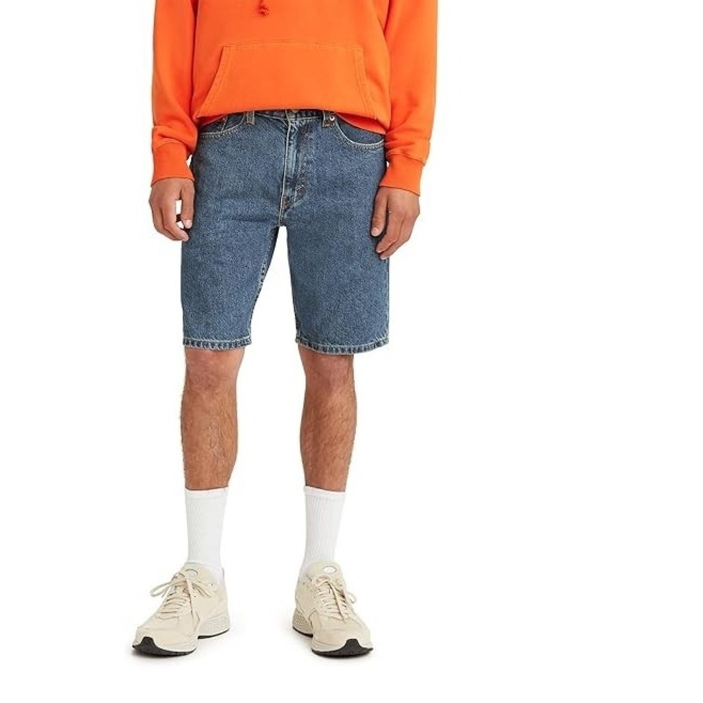 Levi's 505 Shorts Men's 36 Medium Stonewash Denim 8" Inseam Regular‎ Fit Zip Fly